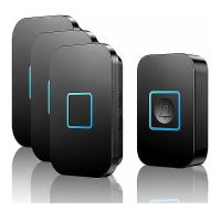 Timbre inalámbrico, timbre inalámbrico, rank de 400m Ip55 impermeable al Aire Libre timbre frontal con 3 receptores enchufables, 60 melodías, 5 niveles de Volumen, Ju - details 0