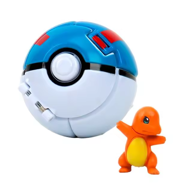 Figuras De Pokemon Juguete De Acción Con Pokebola Pikachu Charmander Eevee Peluches Para Niños Regalo De Cumpleaños - 1