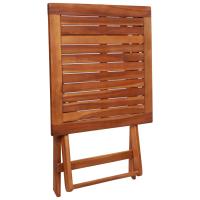 vidaXL Mesa y sillas bistró plegables 3 pzas madera maciza de acacia - details 4