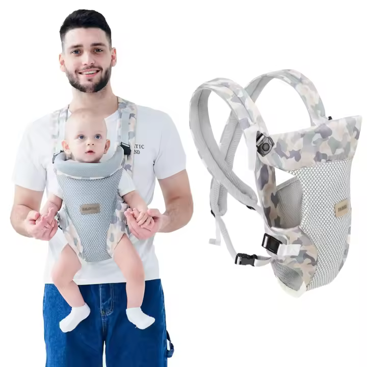 Portabebés ajustable, portabebés 4 en 1, mopila convertible para espalda y espalda, ergonómico, portátil, Cómodo y transpirable para niños Pequeños, niñas y niños (7 to 45 Libras) (Azul) - 1