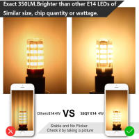6Pcs Bombillas LED E14 3W/9W 220V Base T3/T4 Omnidirigentes Para Ventilador De Techo Y Candelabro No Dimmer Color Temperatura 2700K~6500K - details 3