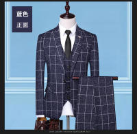 Traje De Tres Piezas Para Hombre Con Rayas Y Cuadros Chaqueta Con Cuello En V Pantalones Elegantes Para Ocasiones Casuales Y De Negocios - details 11