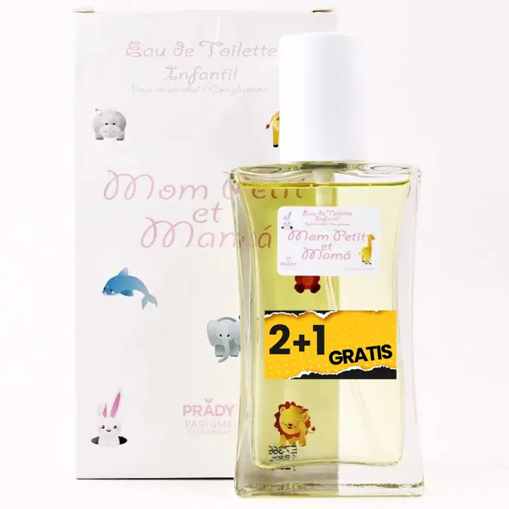3 UNIDADES (2+1 Gratis) MOM PETIT ET MAMA  Eau de Toilette INFANTIL 90ml Prady Fragancia inspirada en otros perfumes Colonia - 1