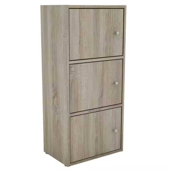Miroytengo Armario Auxiliar 3 Puertas, Almacenamiento para Salón Comedor Plea 42x92x29 cm - 1