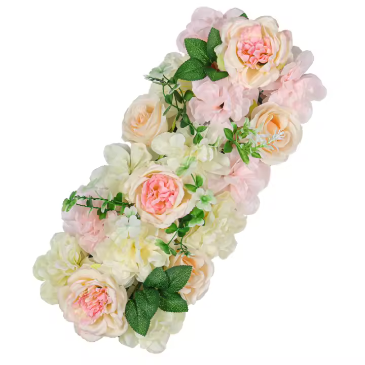 Arco De Flores Artificiales Para Boda Rosas Y Peonías De Seda Decoración De Reception/Banquet Estilo Floral Personalizable - 1