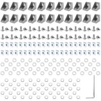 Juego De 100 Piezas De Tornillos Deslizantes M3 M4 M5 Para Perfiles De Extrusión De Aluminio 20 Series Material Carbono Acero Galvanizado - details 7