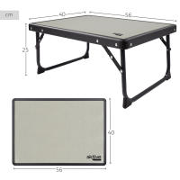 Mesa plegable camping portátil Antivuelco de acero Aktive, con asa de transporte, medidas 56x40x25cm, material acero y madera MDF - details 3