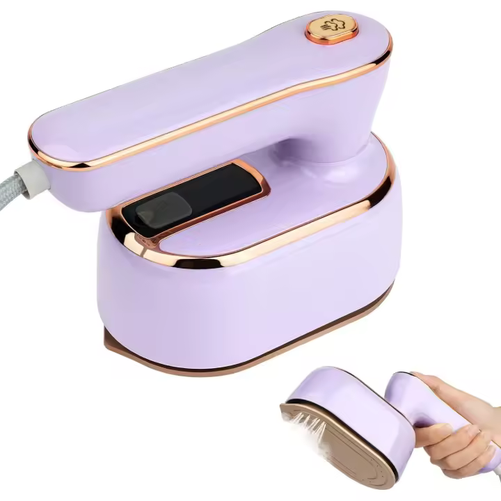 Plancha de Viaje, 1000 W Plancha Vapor Viaje, Mini  Viaje PequeñA con Tanque de Agua de 100 Ml, Plancha Ropa Viaje, Plancha Portatil Viaje para El Hogar y De Viaje (Púrpura) - 1