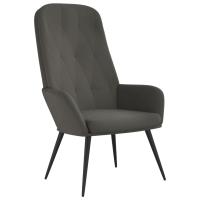 vidaXL Sillón de relax de terciopelo Gris claro, Gris oscuro, Azul Sillon Dormitorio Sillon Comodos Silla Relax Sillón Sofá - details 2