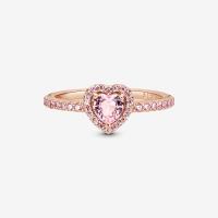 PANDORA Anillo Corazón Brillante en Plata de Primera Ley 925 - Un Símbolo de Amor y Elegancia con Acabado Sofisticado y Detalles Exquisitos - details 0