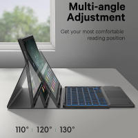 Funda Con Teclado Táctil Iluminado Para Samsung Galaxy Tab A9+ 11 2023 X210 X215 X216 Estilo Coreano Hebreo Español Material De Cuero - details 4