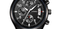 Reloj De Pulsera Deportivo Para Hombre SINOBI Lujo Acero Inoxidable Impermeable Cronógrafo Luminoso Calendario Completo Resistente Al Choque Montre Homme - details 4