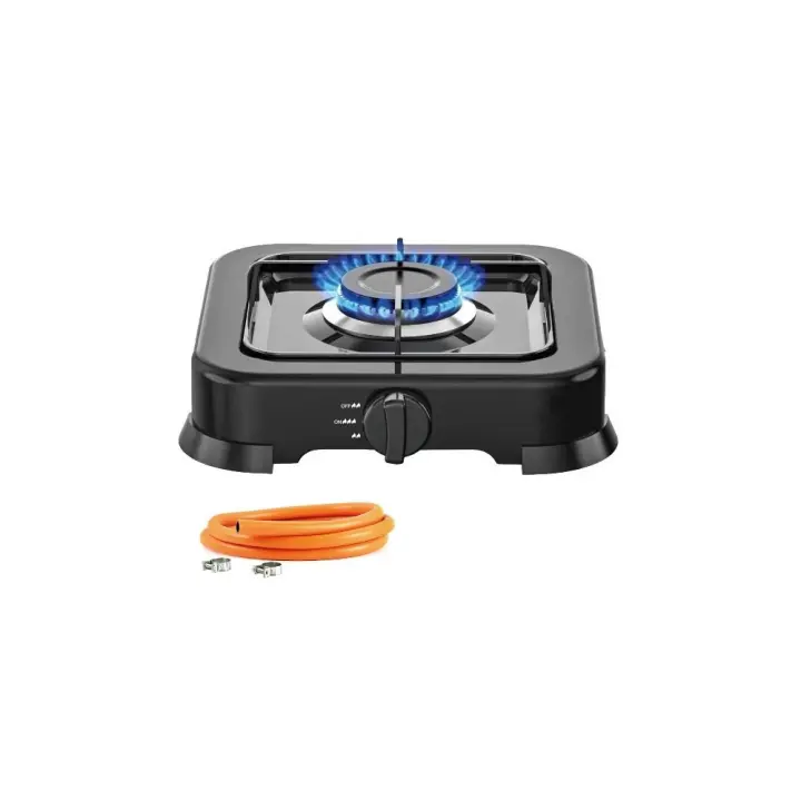 COSHANO Cocina de Gas hornillo 1 Fogon portatil + manguera estufa para camping, casa, terraza, jardin. - 1