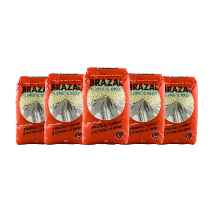 Arroz redondo variedad Maratelli Brazal 1 kg x 5 paquetes. Total de 5 kg - 1