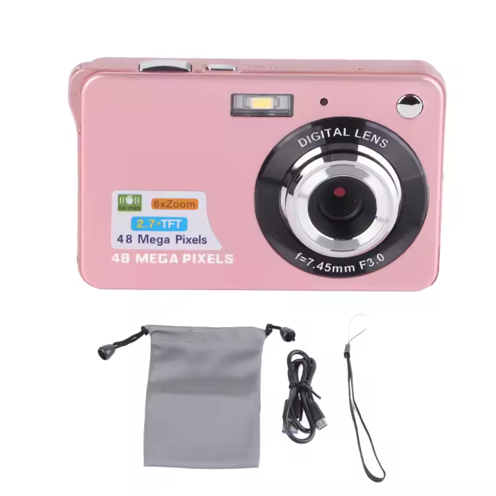 Cámara Digital 4K De 48MP Con Pantalla LCD De 2.7 Pulgadas Zoom De 8x Anti Desbaste Para Fotografía Y Vlog Disponible En Stock - 1
