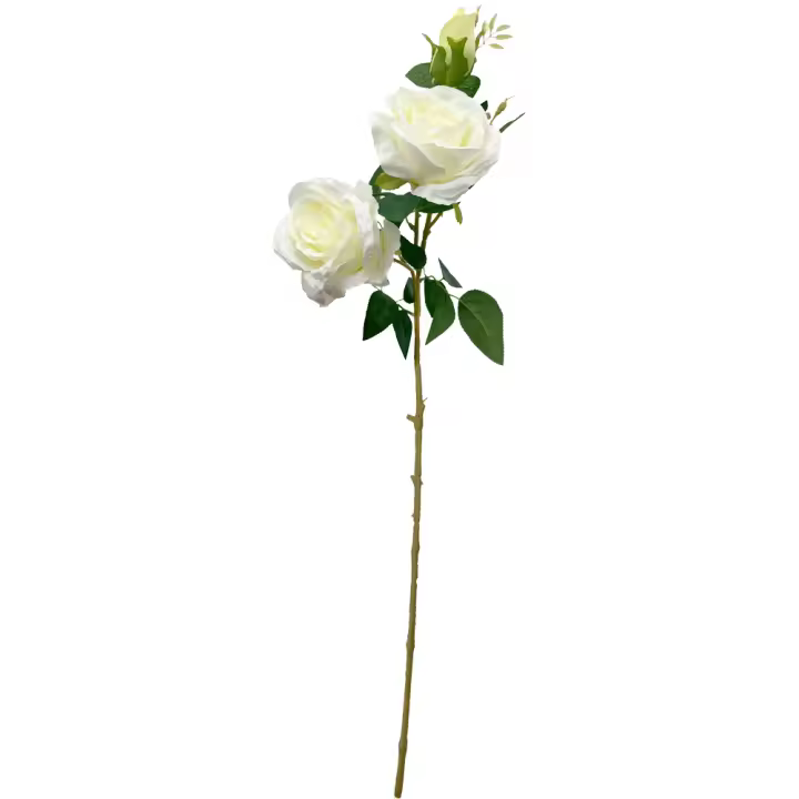 Poenia Arte Floral - Varas de Rosa Artificial 80cm Pack 3 - Decoración Floral Realista y Duradera - 1