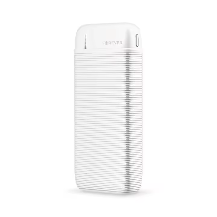 FOREVER - Batería externa portátil de 10.000 mAh 2 x USB potente, cable USB-C - 1
