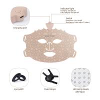 Máscara Facial De Silicona LED 3D Con Terapia De Luz Roja Para Belleza Y Cuidado De La Piel 7 Colores Reparación Y Blanchimente Sin Cable - details 10