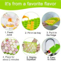 Silicone ice cube mold with lid, 2-pack Pink - details 2