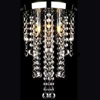 vidaXL Lámpara blanca colgante de metal con adornos de cristal - details 0