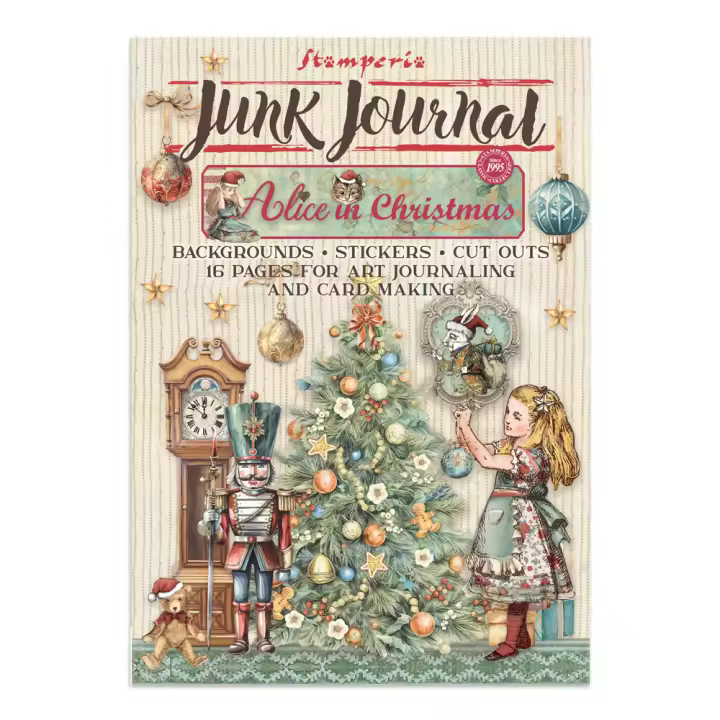 STAMPERIA JUNK JOURNAL ALICE IN CHRISTMAS SBJK03 - 1