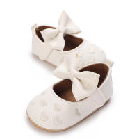 Zapatos De Princesa Para Bebé Niña En Lace Blanca Mocasines Con Lazo Y Borde Antideslizante De Goma Primera Calzado Para Caminar - details 39