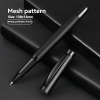 Bolígrafo De Gel Metálico Avanzado Para Negocios Con Acabado Negro Punto Medio 0.5mm Tinta Negra Duradero Para Oficina Y Profesional - details 6