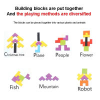 Juego De Rompecabezas Creativo 3D Montessori Para Mesa Tangram Juguetes Educativos De Bloques De Construcción Para Niños Tablero De Juego De Colores Y Formas Regalos Educativos - details 12