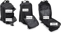 Mochila Táctica Militar Multifuncional de Gran Capacidad, Bolsa de Senderismo para Camping al Aire Libre, Mochilas para Hombres y Mujeres, con Bolsa de Taza (Negro, 30L) - details 0