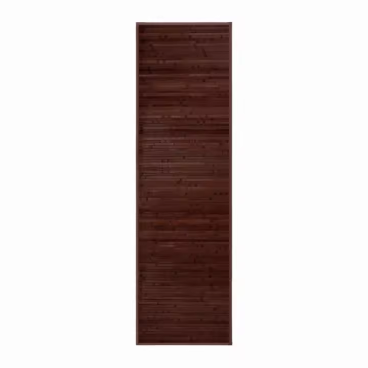 Dcasa Alfombra pasillera de bambú marrón chocolate de 60 x 200 cm - 1