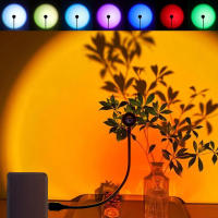 Lámpara De Proyección De Puesta De Sol Para La Noche Mini USB Luz De Ambiente ABS Para Decoración De Pared Y Dormitorio - details 13