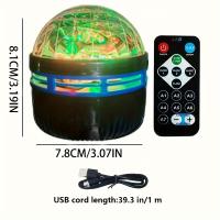 Luz Nocturna LED RGB Estelar Con Control Remoto Para Decoración De Habitaciones De Niños Y Fiestas Auto-Rotación 7 Modos USB Incluido - details 9