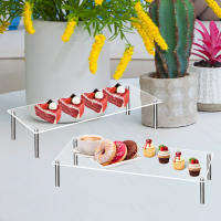 Estante De Acero Inoxidable Con Soporte De Acrílico Para Decoración Y Organización Soporte Para Cupcakes Y Maquillaje Tres Niveles Ecológico Y Resistente - details 4