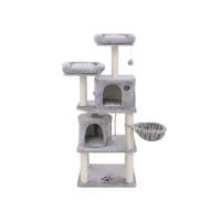 Árbol para gatos con postes recubiertos de sisal, rascador con varias plataformas y centro de actividades para gatos, color a elegir - details 9
