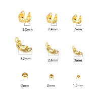 100pcs Conector De Acero Inoxidable Galvanizado Amarillo Para Pulseras Collares Cadenas Suministros De Joyería DIY Hebilla De Cierre De Bola Doble Posicionamiento - details 9