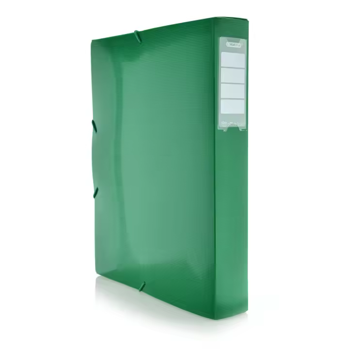 Caja rígida de Archivo de 5 cm con Cierre de Gomas Elásticas Redondas extra Anchas a Juego con Cubiertas Rígidas y Solapas muy Resistentes en 12 Colores Colorline. 100% Reciclable by Office Box. - 1
