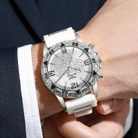 Reloj De Negocios Para Hombre Moda Banda De Silicona Reloj De Cuarzo Analogico De Moda Resistentes Al Agua Con Marcadores Arábigos - details 4