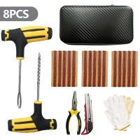 Kit De Reparación De Neumáticos Para Coche Con Herramienta De Estriado Y Tiras De Goma Set De Reparación De Agujeros Sin Pegamento Para Automóviles Y Motocicletas - details 6