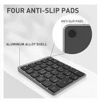 Jomaa Teclado Numérico Inalámbrico Bluetooth Con USB HUB Modos Doble Recargable Numpad Para Tablet Laptop Mini Teclado Ergonómico - details 2