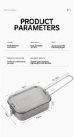 Caja De Almuerzo Plegable De Titanio Puro Para Exteriores Caja Bento De Camping Con Manija Portátil Sellada Para Estudiantes Caja De Picnic Con Mantenimiento De Frescura - details 8