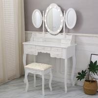 VERSA HOME - TOCADOR BLANCO CON TABURETE Y LUCES LED GLOW Y UNAS MEDIDAS DE 90X40X144 CM - details 1