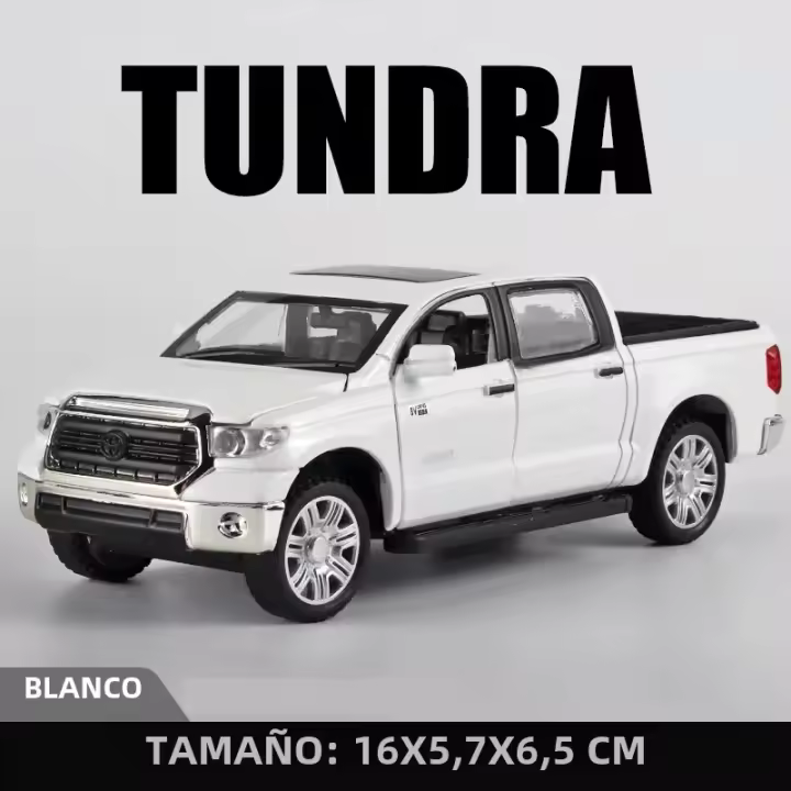 Toyota Tundra Pickup Truck 1:32 En Miniatura Modelo De Camión Todoterreno En Metal Con Sonido Y Luz Vehículo Diecast Para Juguete - 1