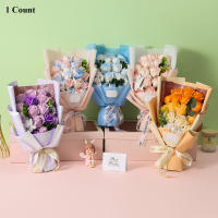 Bouquet De Flores Artificiales De Jazmín Para Decoración De Fiesta De Cumpleaños Boda Y Graduación Caja De Regalo Festiva - details 0