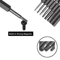 Juego De 10 Piezas De Cabezas De Destornillador Hexagonal SAE/Métrica Y Allen Con Cabezas De Broca De 1/4 De Diametro Mango De Solado Magnético Kit De Destornilladores - details 7