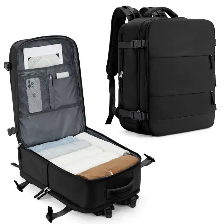 mochila de cabina para hombre y mujer, bolsa de viaje de 45x36x20, 40x20x25, para ordenador portátil - 1