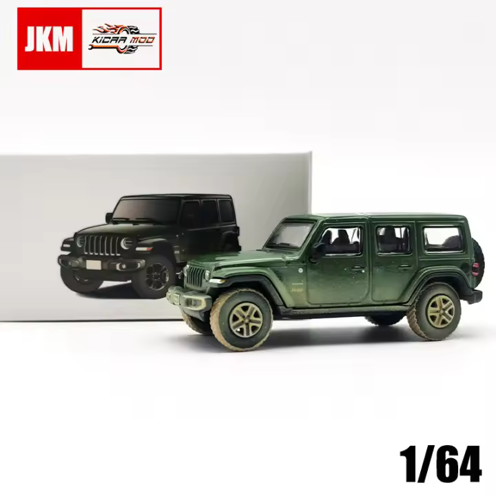 Modelo De Coche De Escala JEEP Wrangler Sahara 1/64 JKM Coche De Metal Para Coleccionistas Adultos Juguete De Carro Off-road Clásico Regalos Para Hobbies - 1