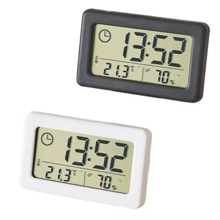 Reloj De Mesa Multifuncional Con Monitor De Temperatura Humedad Y Alarma LCD Digital Para El Hogar Medidor De Humedad Y Temperatura - 1