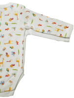 Set 2 Bodies Bebé 100% Algodón Petit Alo - Estampado Animales Jungla, Blanco, 6-36 Meses - details 3