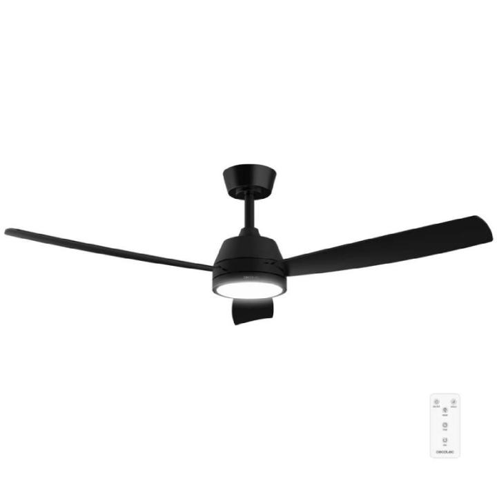 Cecotec Ventilador de Techo con Luz EnergySilence Aero 452 QuickSnap Black. 30W, Motor DC, Diámetro 52" (132cm), 3 Aspas — oferta en Miravia