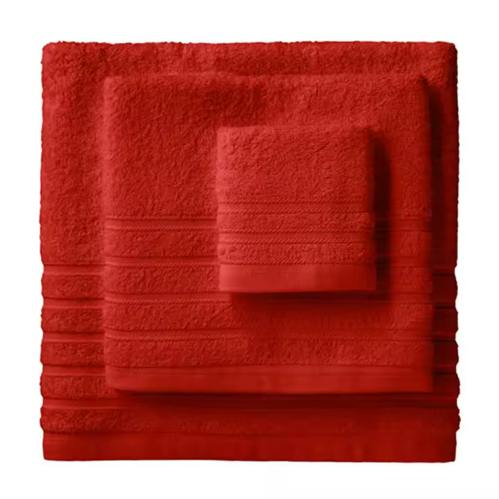 Lanovenanube - Toalla baño DIAMANTE - 100% algodón rizo americano - Color Granate - 1